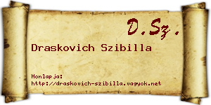 Draskovich Szibilla névjegykártya